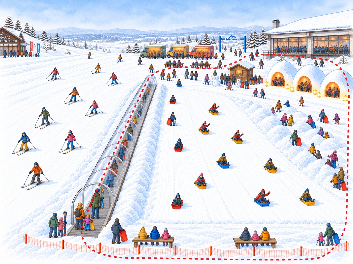 SNOW BASE のエリアマップ